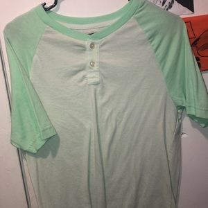 Light green button down